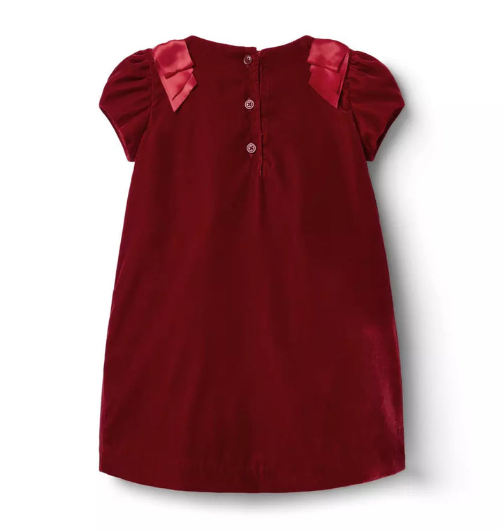JANIE & JACK NIÑA VESTIDO VELVET RED