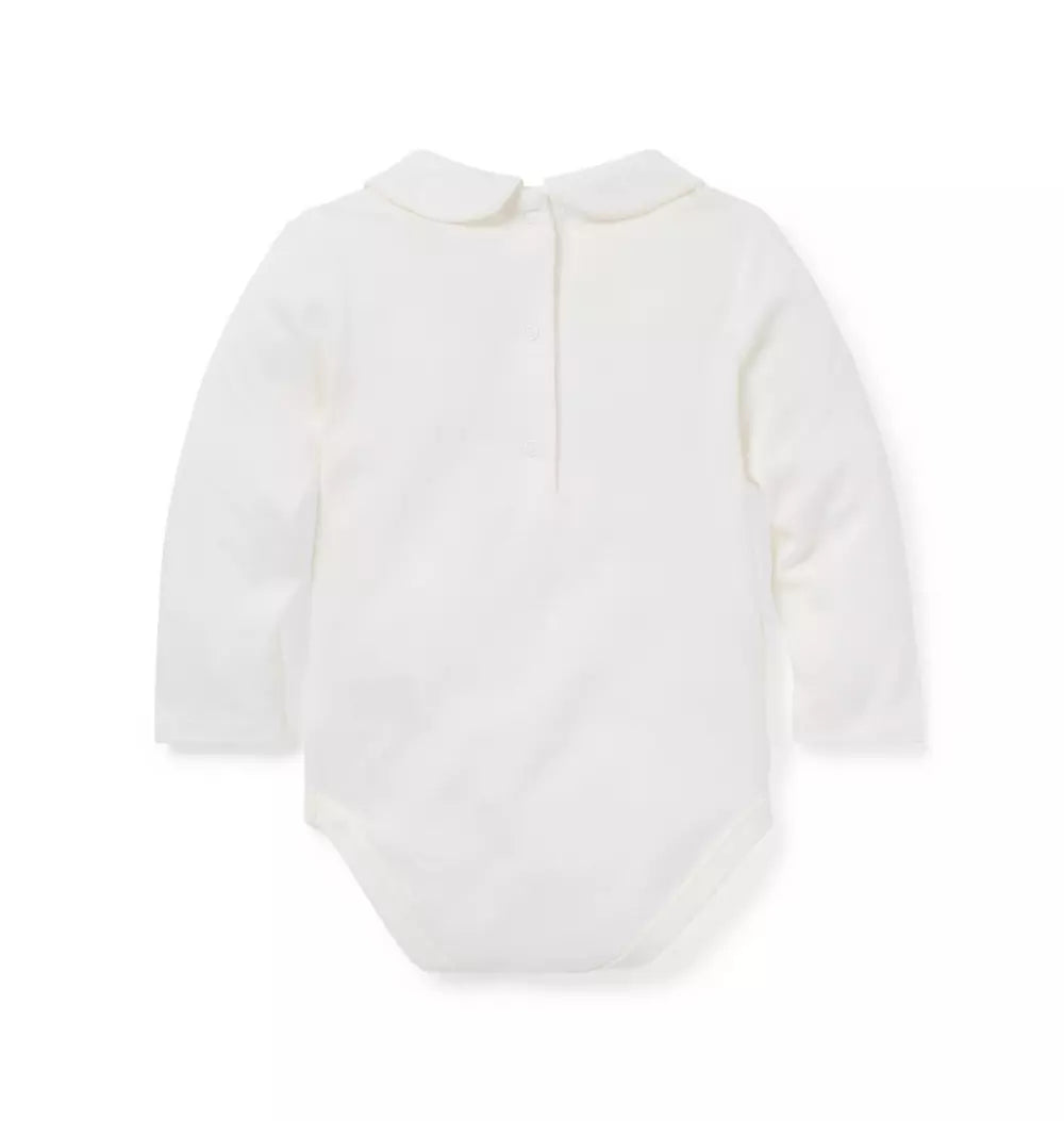JANIE & JACK BEBE NIÑO BODY PETER PAN COLLAR M/L WHITE