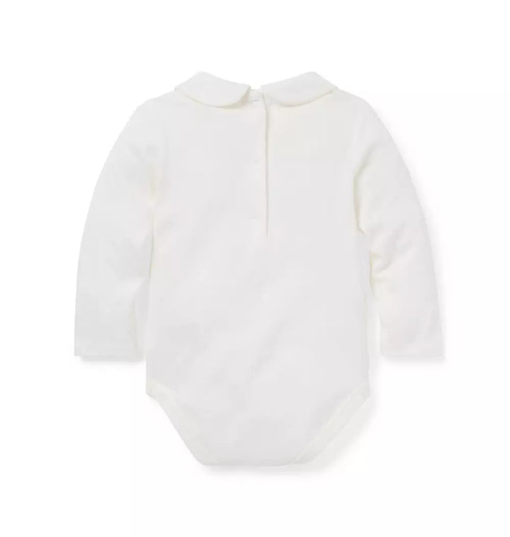 JANIE & JACK BEBE NIÑO BODY PETER PAN COLLAR M/L WHITE