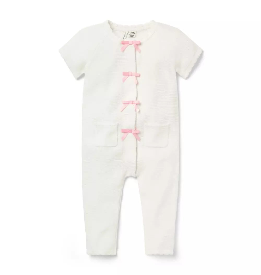 JANIE & JACK BEBE NIÑA OVEROL WHITE