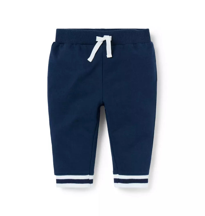 JANIE & JACK BEBE NIÑO JOGGER TERRY BLUE