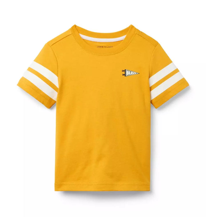 JANIE & JACK NIÑO TSHIRT PIECED GRAPHIC YELLOW
