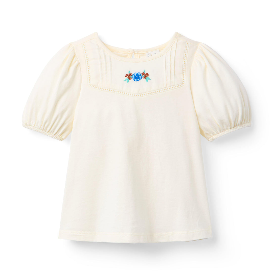 Janie &amp; Jack Blusa Ivry Emb Yoke M/c para Niña