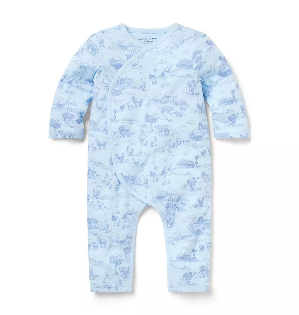 JANIE & JACK BEBE NIÑO OVEROL BLUE