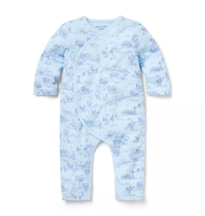 JANIE & JACK BEBE NIÑO OVEROL BLUE