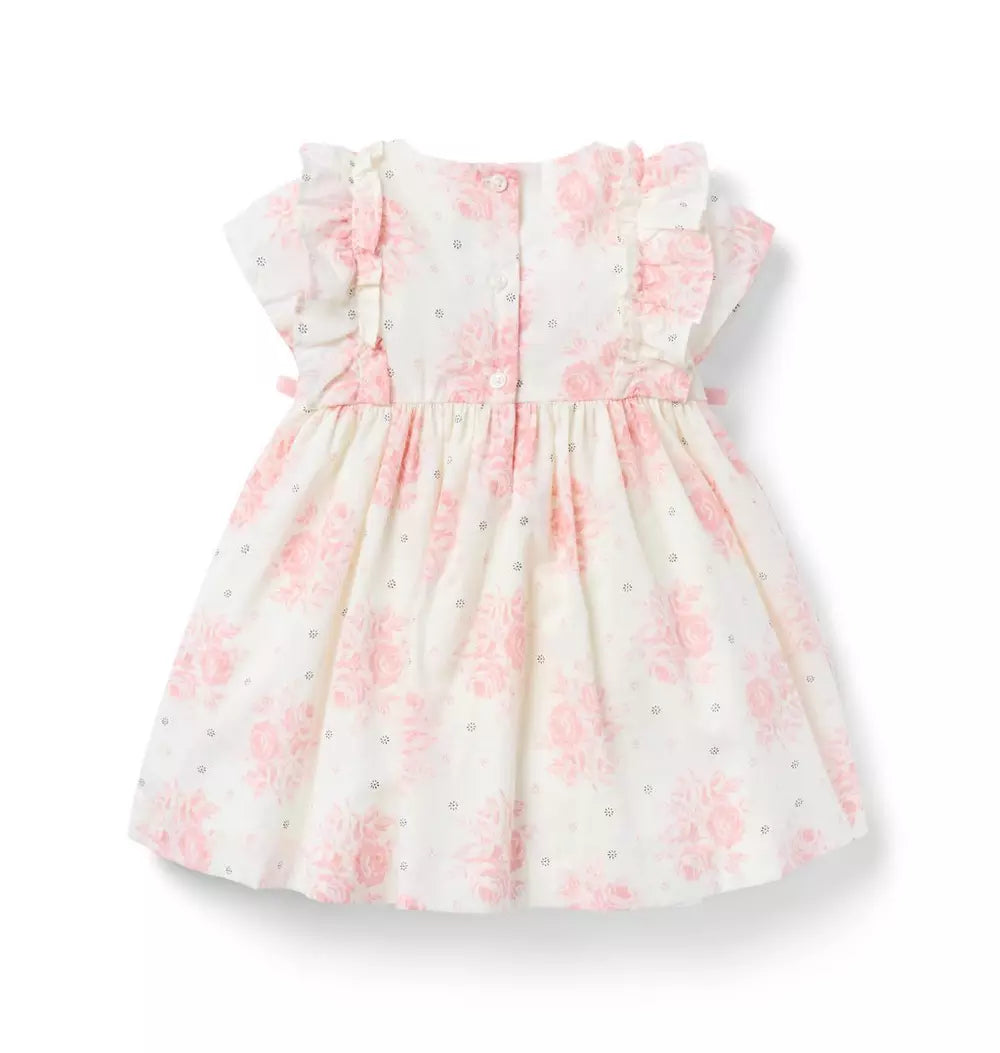 JANIE & JACK BEBE NIÑA VESTIDO FLORAL PINK