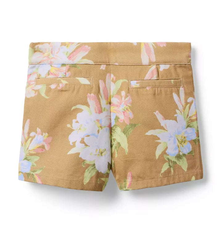 JANIE & JACK NIÑA SHORT FLORAL KHAKI