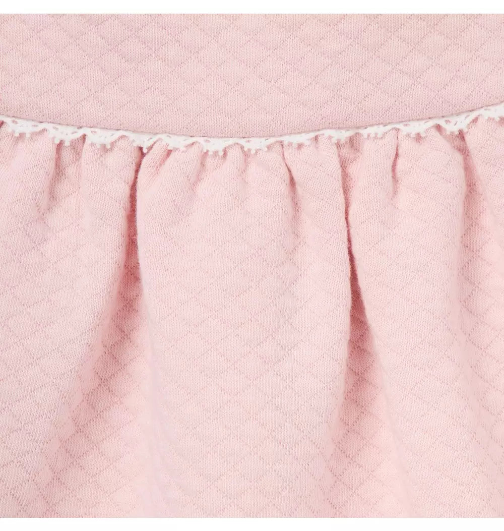 JANIE & JACK BEBE NIÑA CONJ. DE SHORT MATELASSE PUFF M/C PINK