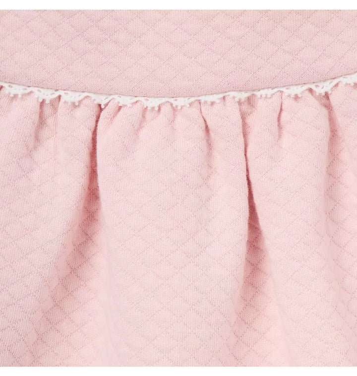 JANIE & JACK BEBE NIÑA CONJ. DE SHORT MATELASSE PUFF M/C PINK