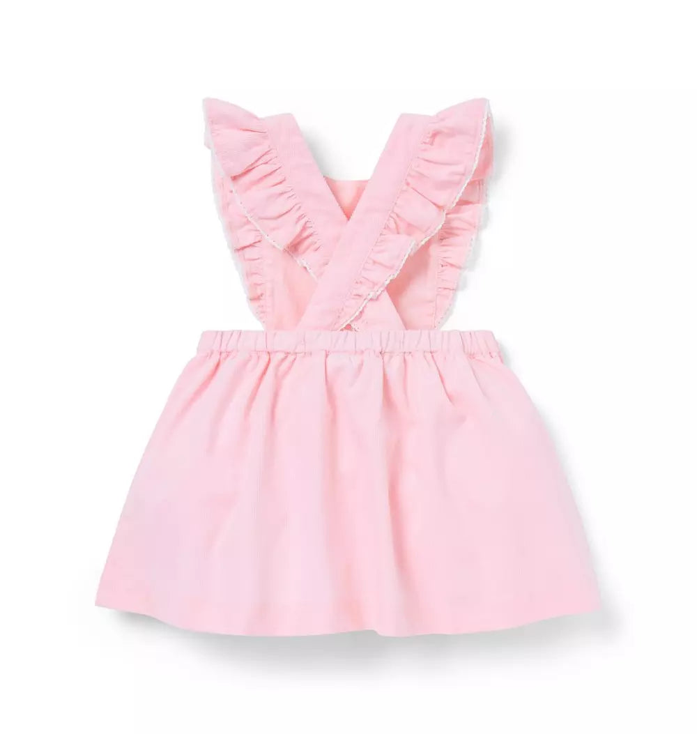 JANIE & JACK BEBE NIÑA VESTIDO CORD RUFFLE PINK
