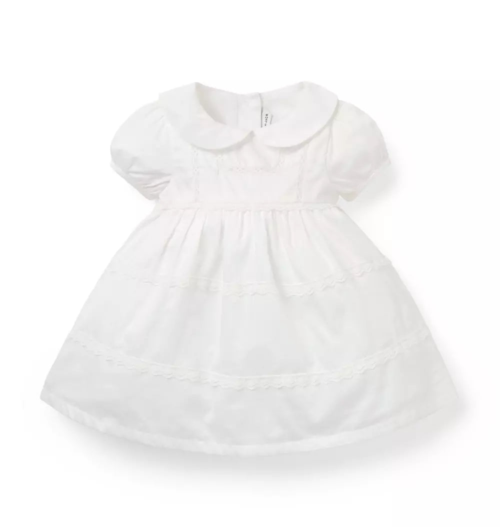 JANIE & JACK BEBE NIÑA VESTIDO WHITE