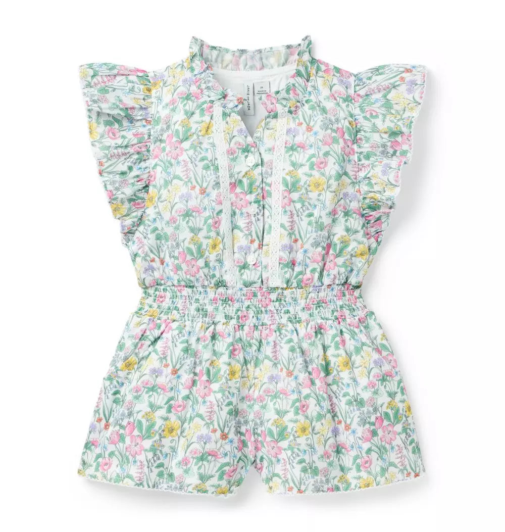 JANIE & JACK NIÑA ROMPER MULTI FLORAL