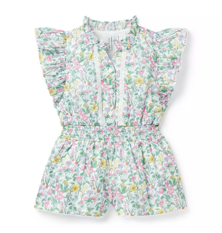 JANIE & JACK NIÑA ROMPER MULTI FLORAL