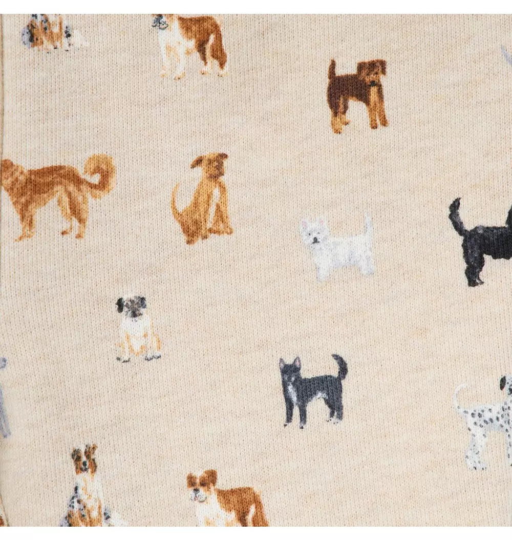 JANIE & JACK BEBE NIÑO PANTALON DOG ICON TERRY KHAKI