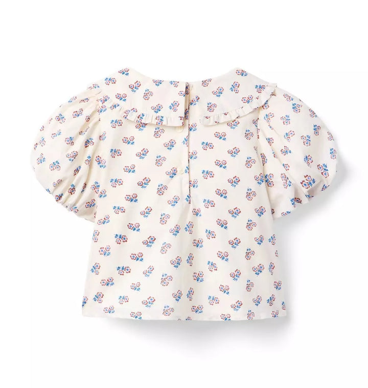 JANIE & JACK NIÑA BLUSA DITSY FLORAL COLLARED
