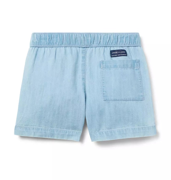 JANIE & JACK NIÑO SHORT CHAMBRAY BLUE