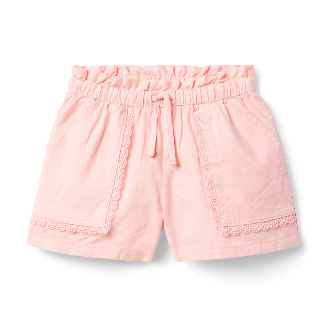 Janie &amp; Jack Short Lace Trim Pink para Niña