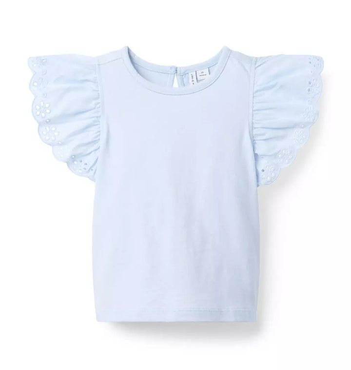 JANIE & JACK NIÑA BLUSA SKY BLUE