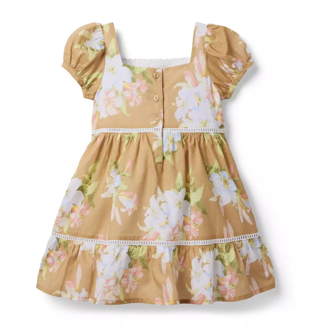 JANIE & JACK NIÑA VESTIDO FLORAL MULTICOLOR