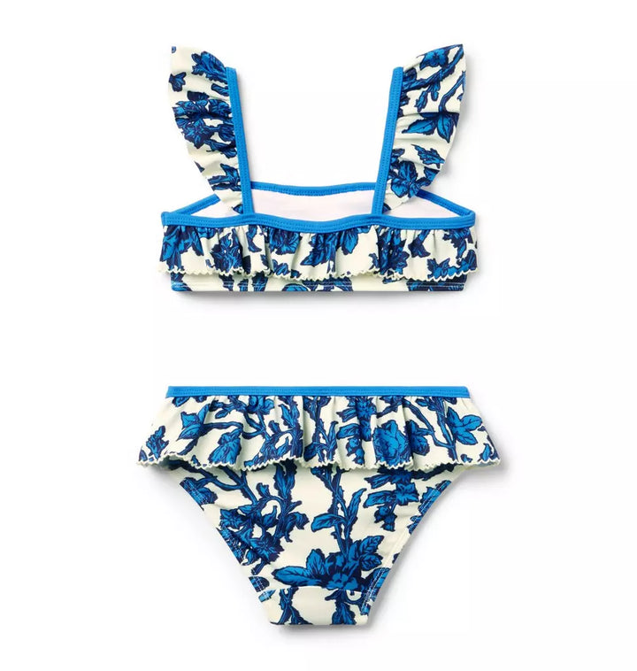 JANIE & JACK NIÑA VESTIDO DE BAÑO FLORAL BLUE