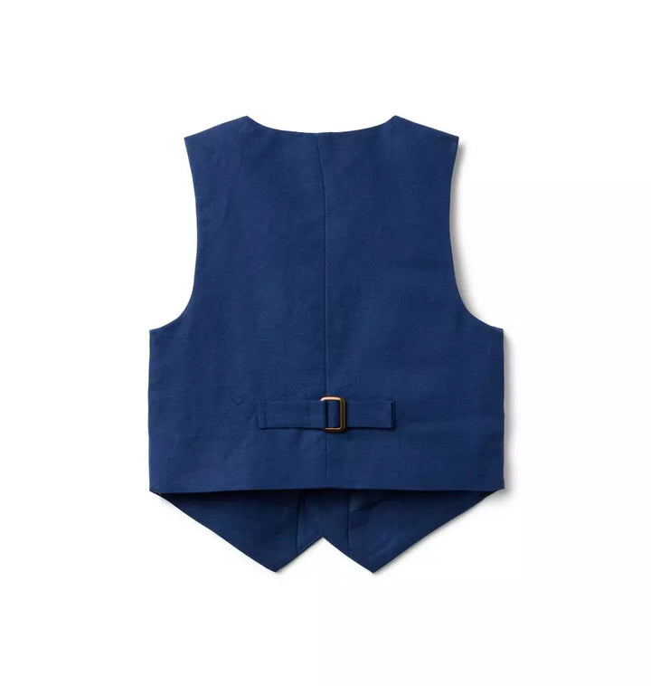 JANIE & JACK NIÑO BLAZER LINEN COTTON VEST