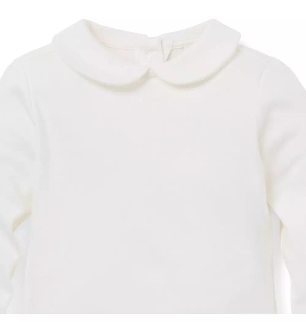JANIE & JACK BEBE NIÑO BODY PETER PAN COLLAR M/L WHITE