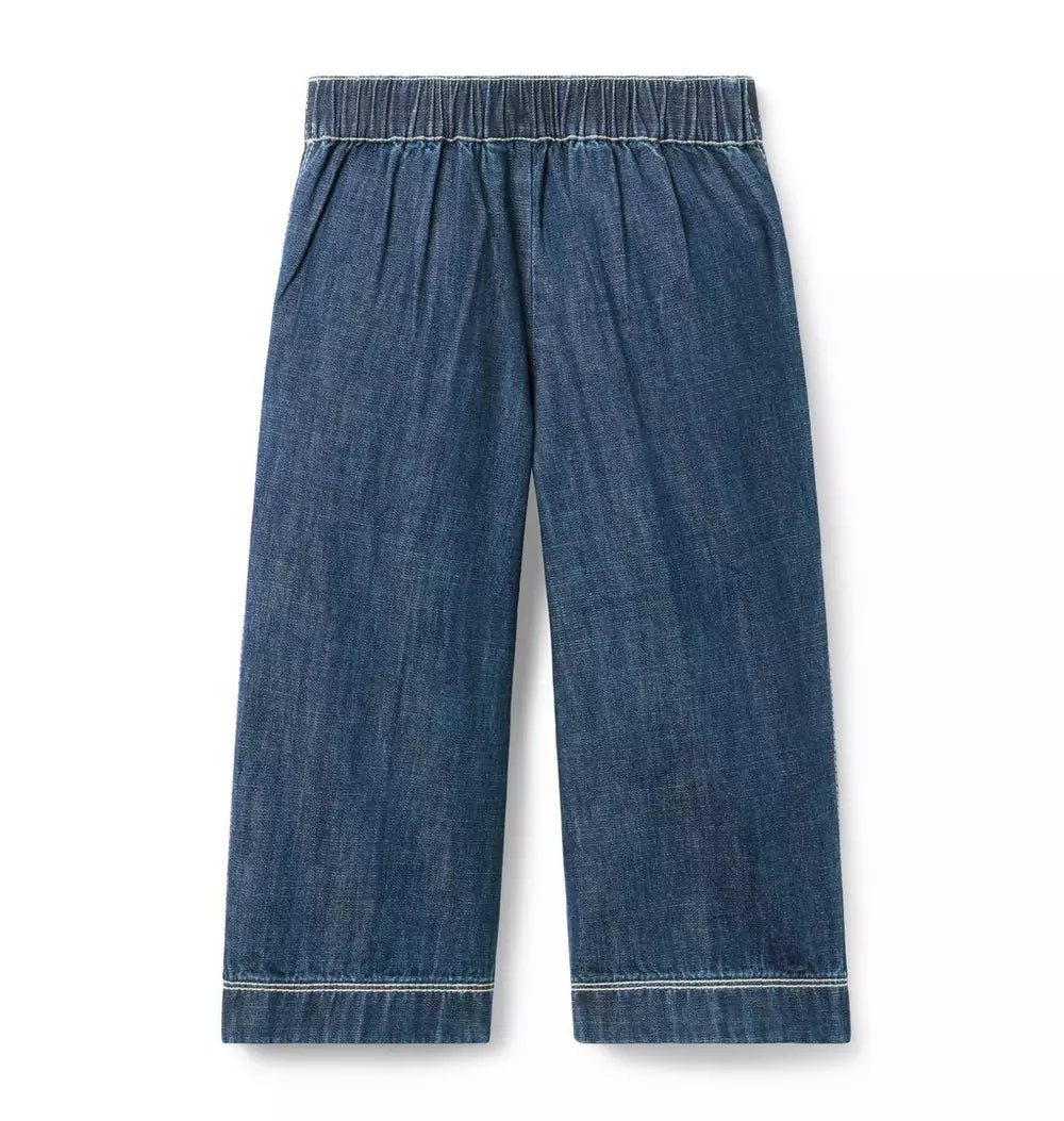 JANIE & JACK NIÑA PANTALON DENIM BLUE
