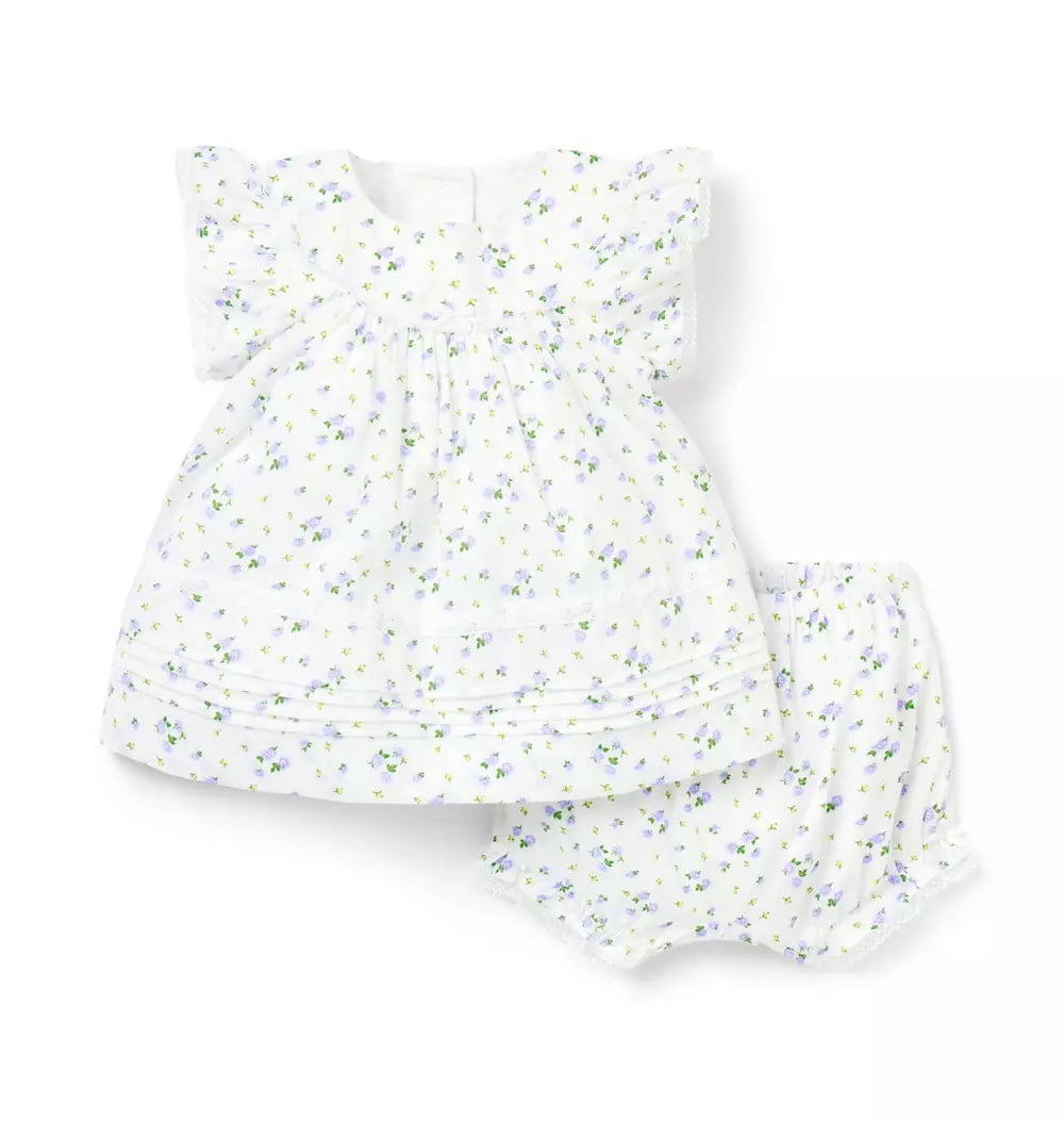 JANIE & JACK BEBE NIÑO CONJ DE SHORT FLORAL WHITE
