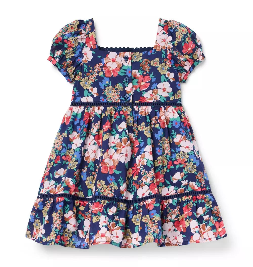 JANIE & JACK NIÑA VESTIDO MULTI FLORAL MULTICOLOR