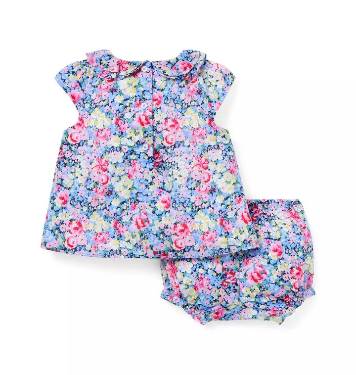 JANIE & JACK BEBE NIÑA CONJ. DE SHORT MULTI FLORAL M/C