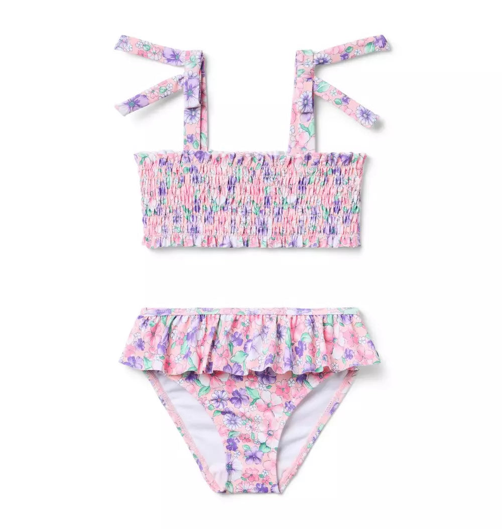 JANIE & JACK NIÑA VESTIDO DE BAÑO FLORAL PINK