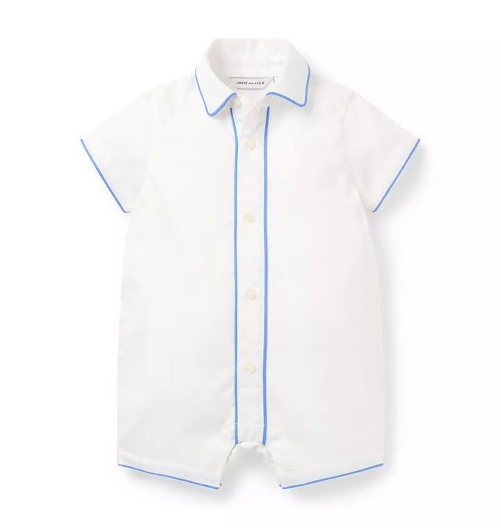 JANIE & JACK BEBE NIÑO ROMPER WHITE