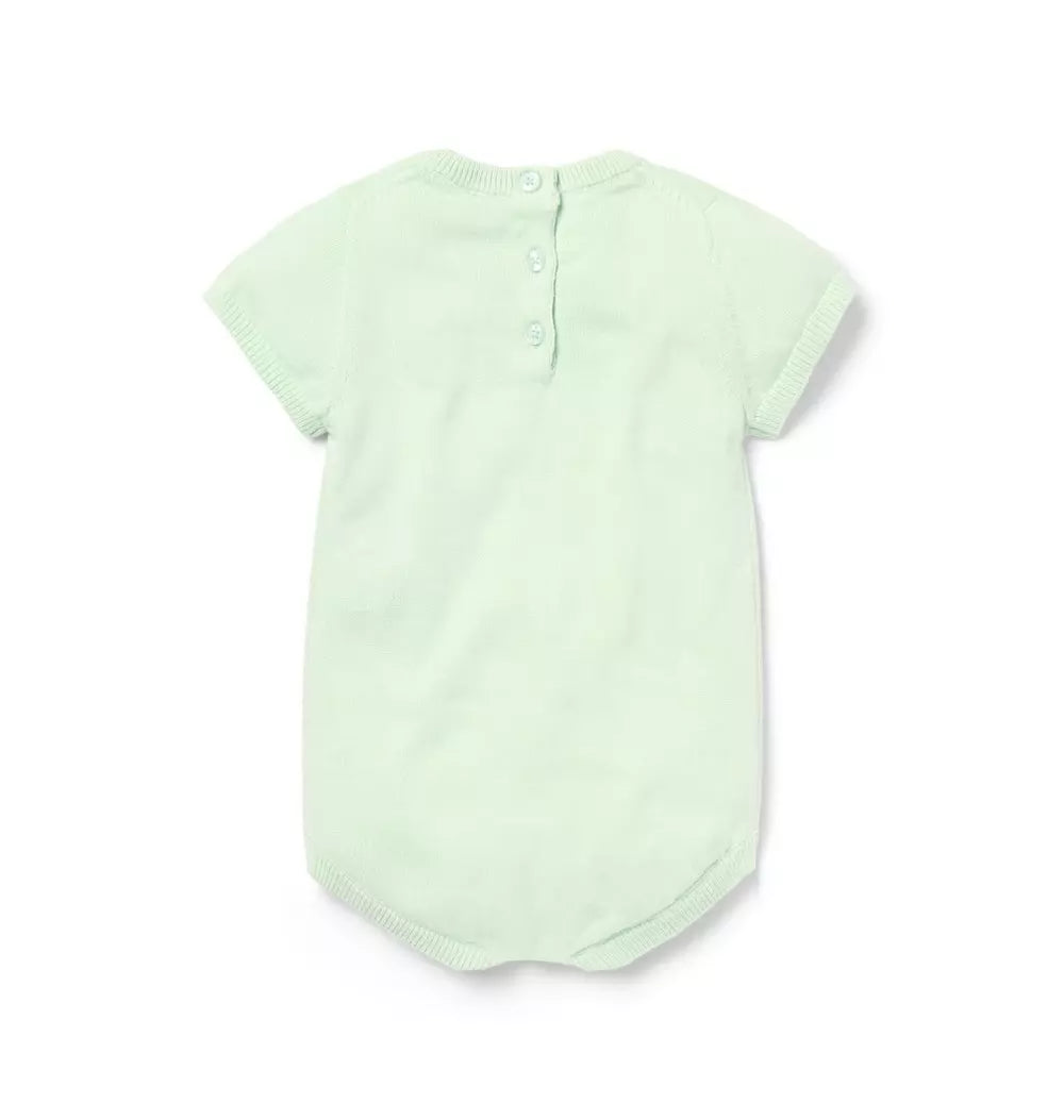 JANIE & JACK BEBE NIÑO ROMPER MISTY GREEN