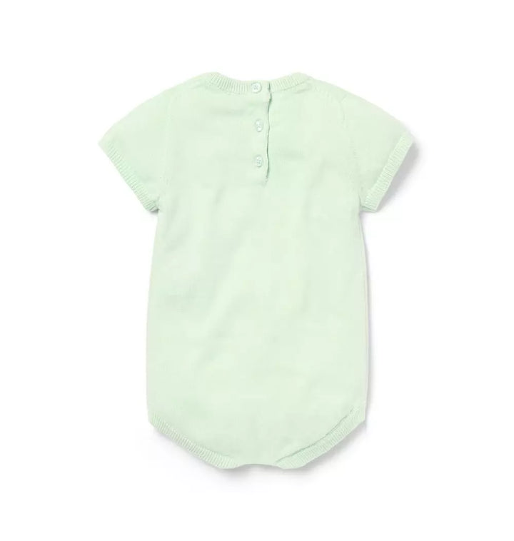 JANIE & JACK BEBE NIÑO ROMPER MISTY GREEN