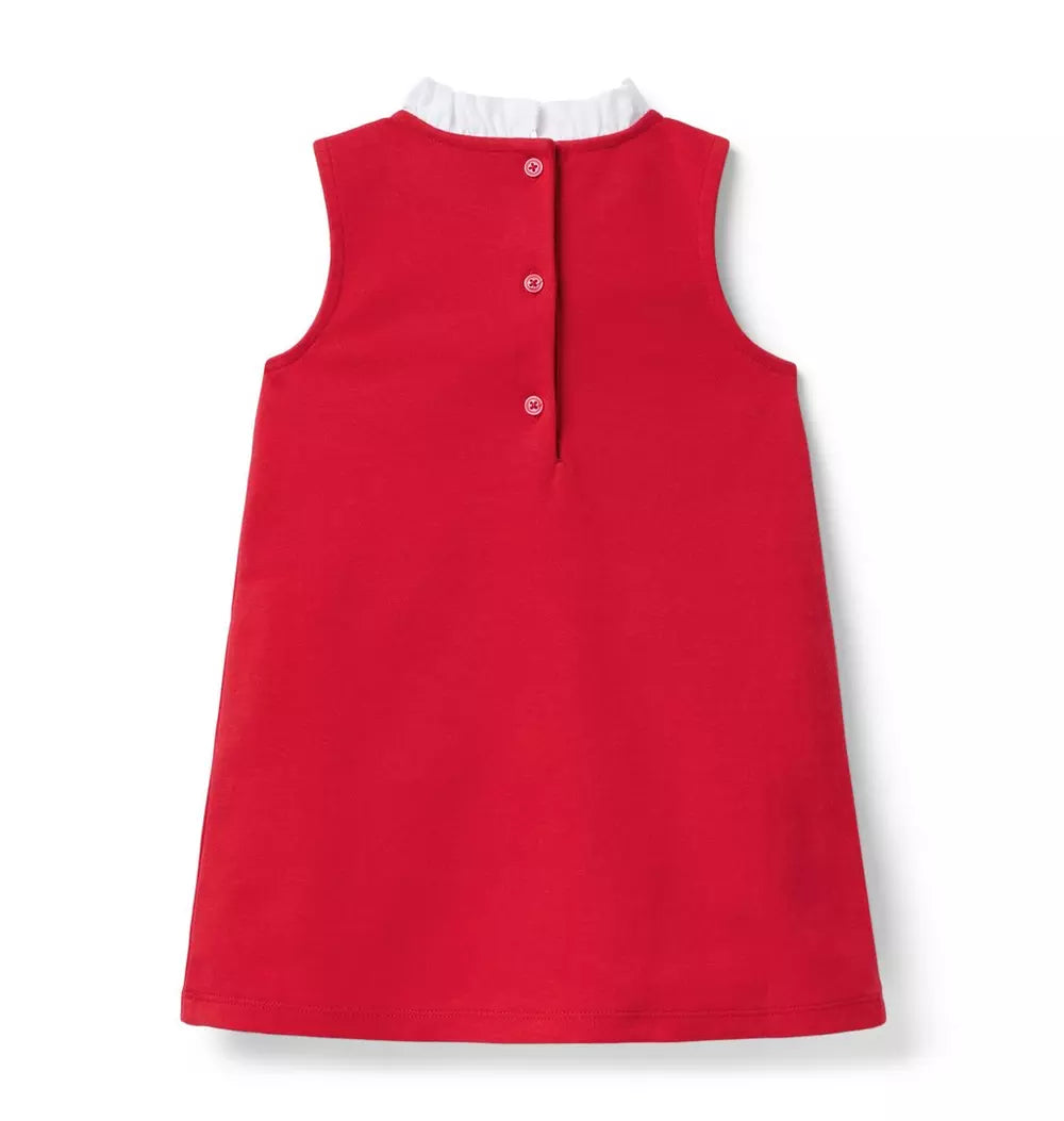 JANIE & JACK NIÑA VESTIDO PONTE KNIT RED