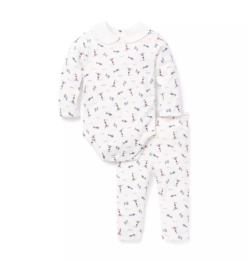 JANIE & JACK BEBE NIÑO PANTALON IVORY