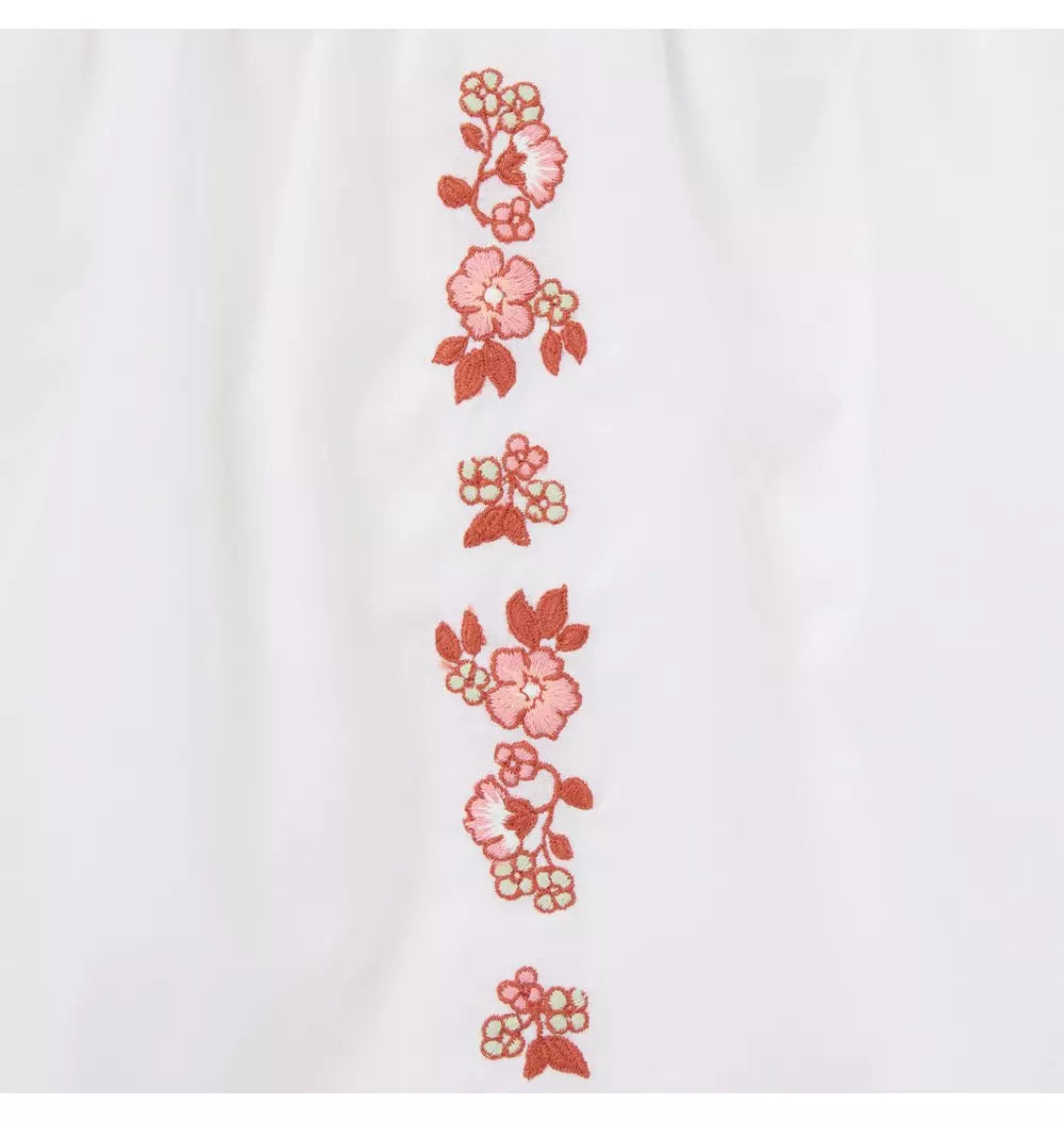 JANIE & JACK BEBE NIÑA CONJ. DE SHORT WHITE FLORAL