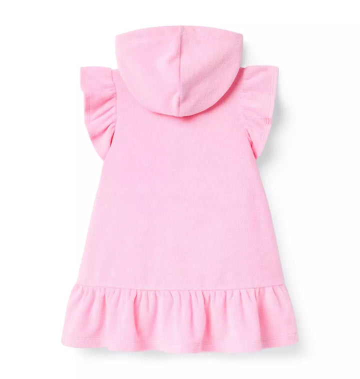 JANIE & JACK NIÑA BATA TOALLA TERRY HD PINK