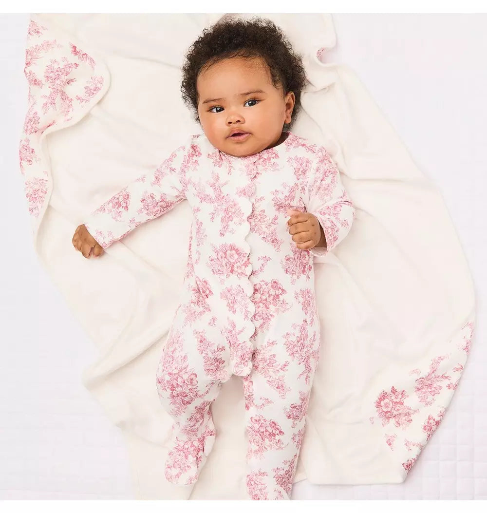 JANIE & JACK BEBE NIÑA PIJAMA FLORAL PRINT M/L PINK