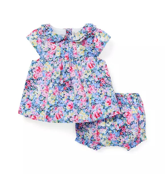 JANIE & JACK BEBE NIÑA CONJ. DE SHORT MULTI FLORAL M/C