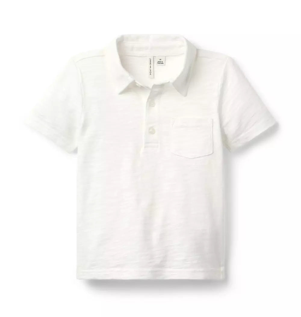 JANIE & JACK NIÑO POLO WHITE