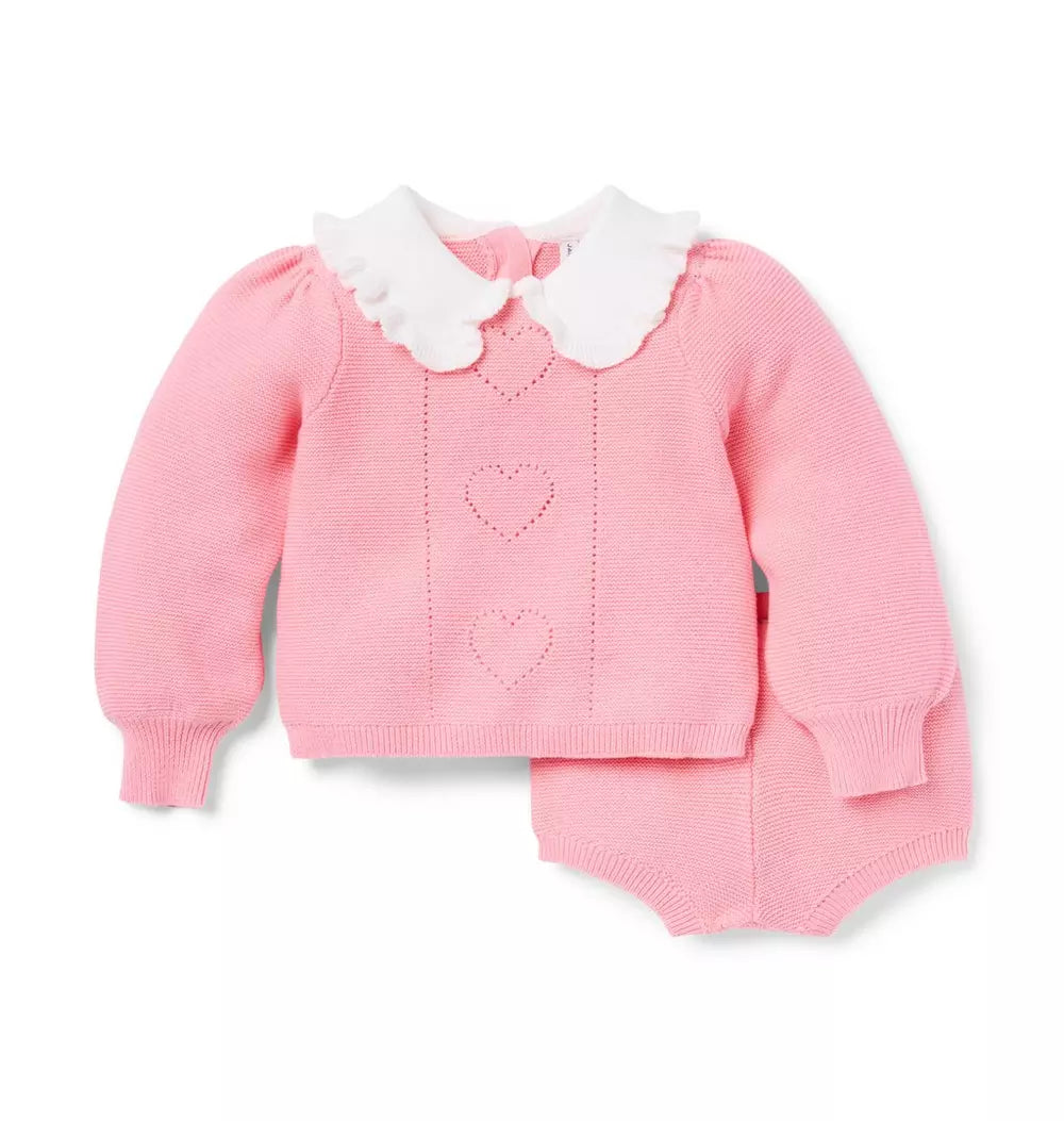 JANIE & JACK BEBE NIÑA CONJ DE SHORT PINK