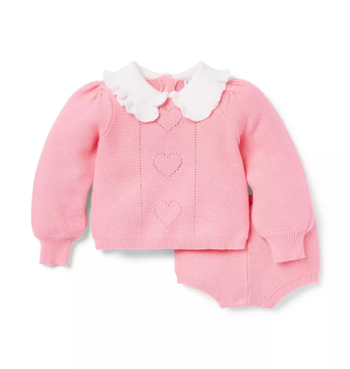 JANIE & JACK BEBE NIÑA CONJ DE SHORT PINK
