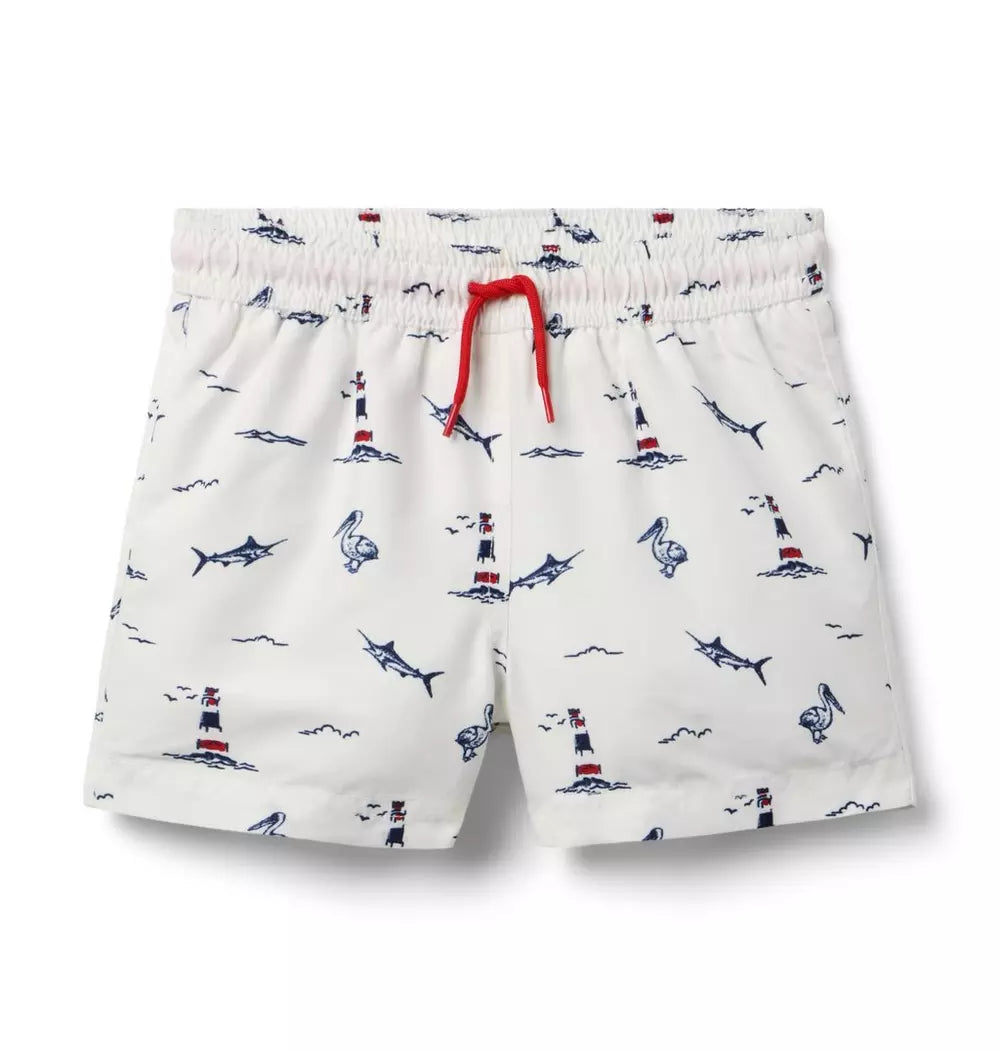 JANIE & JACK NIÑO SHORT VEST. BAÑO IVORY