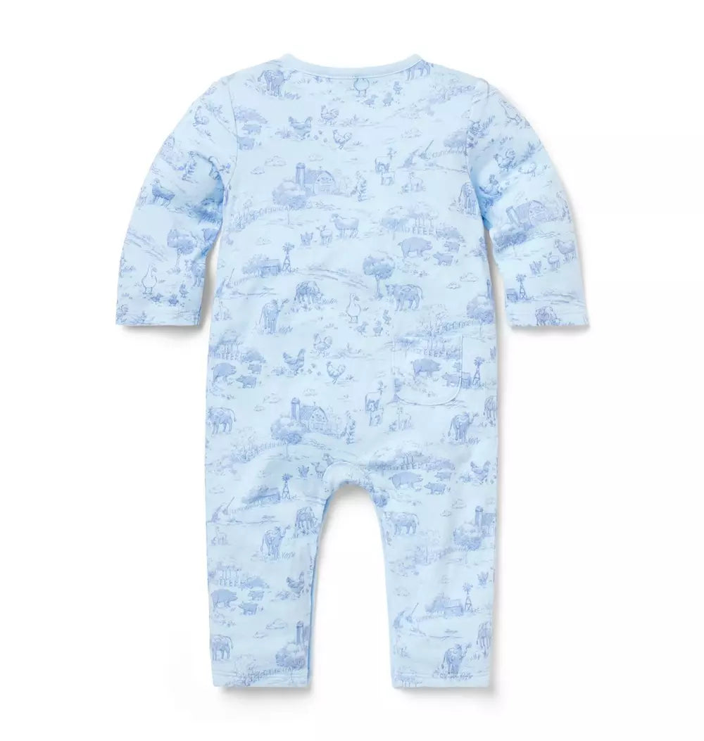 JANIE & JACK BEBE NIÑO OVEROL BLUE