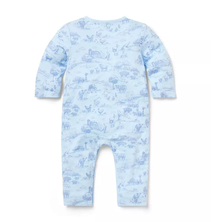 JANIE & JACK BEBE NIÑO OVEROL BLUE