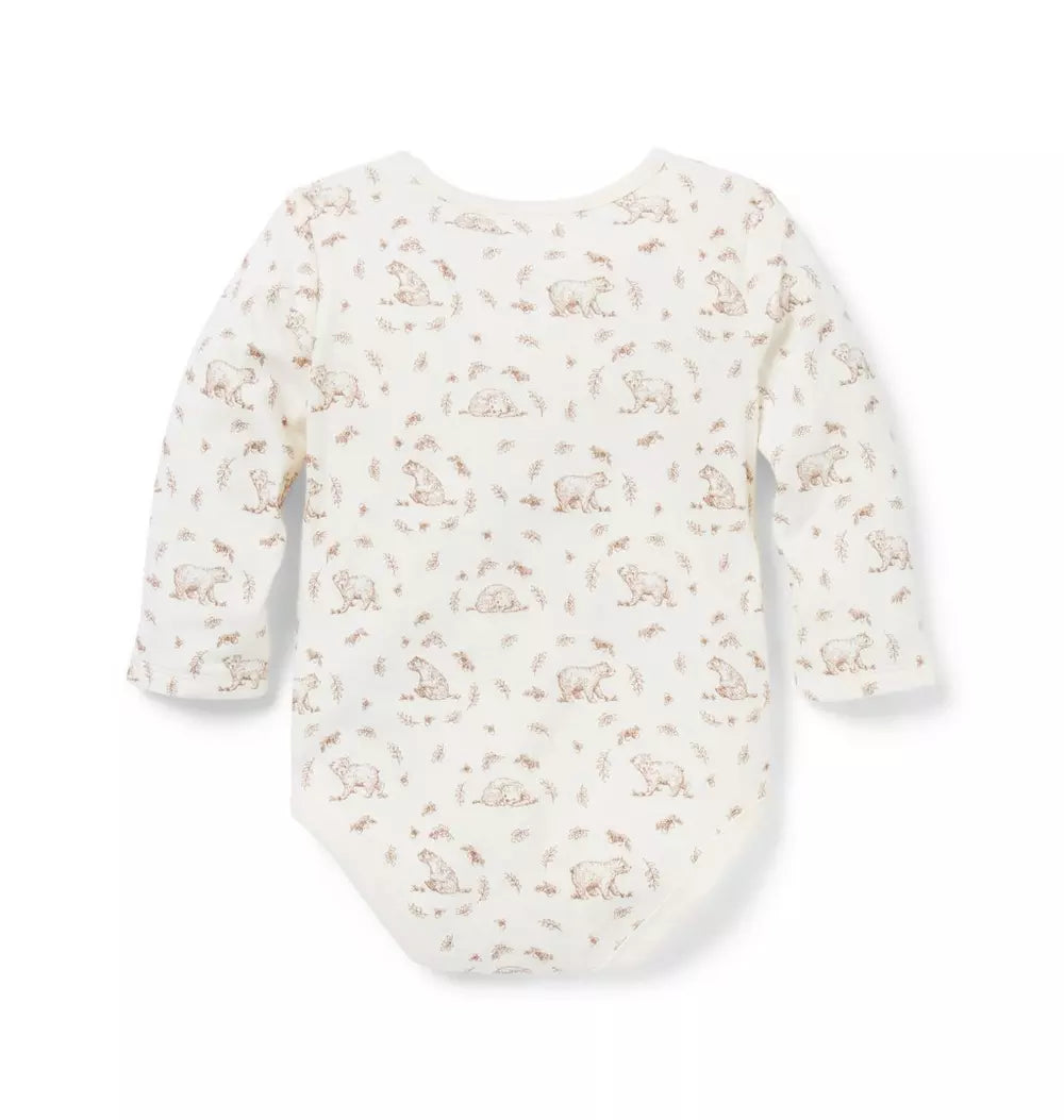 JANIE &amp; JACK BEBE NIÑO BODY U K NEUTRAL BEAR TOILE WB