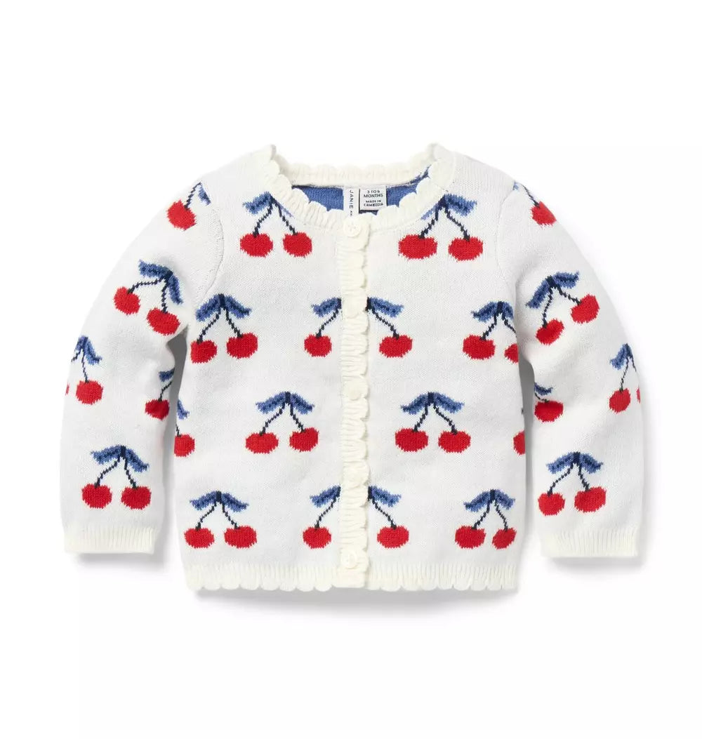 JANIE & JACK BEBE NIÑO TSHIRT CHERRY FLORAL