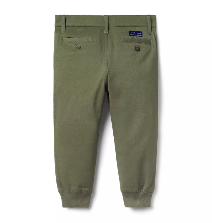 JANIE & JACK NIÑO JOGGER UNIFORM OLIVE GREEN