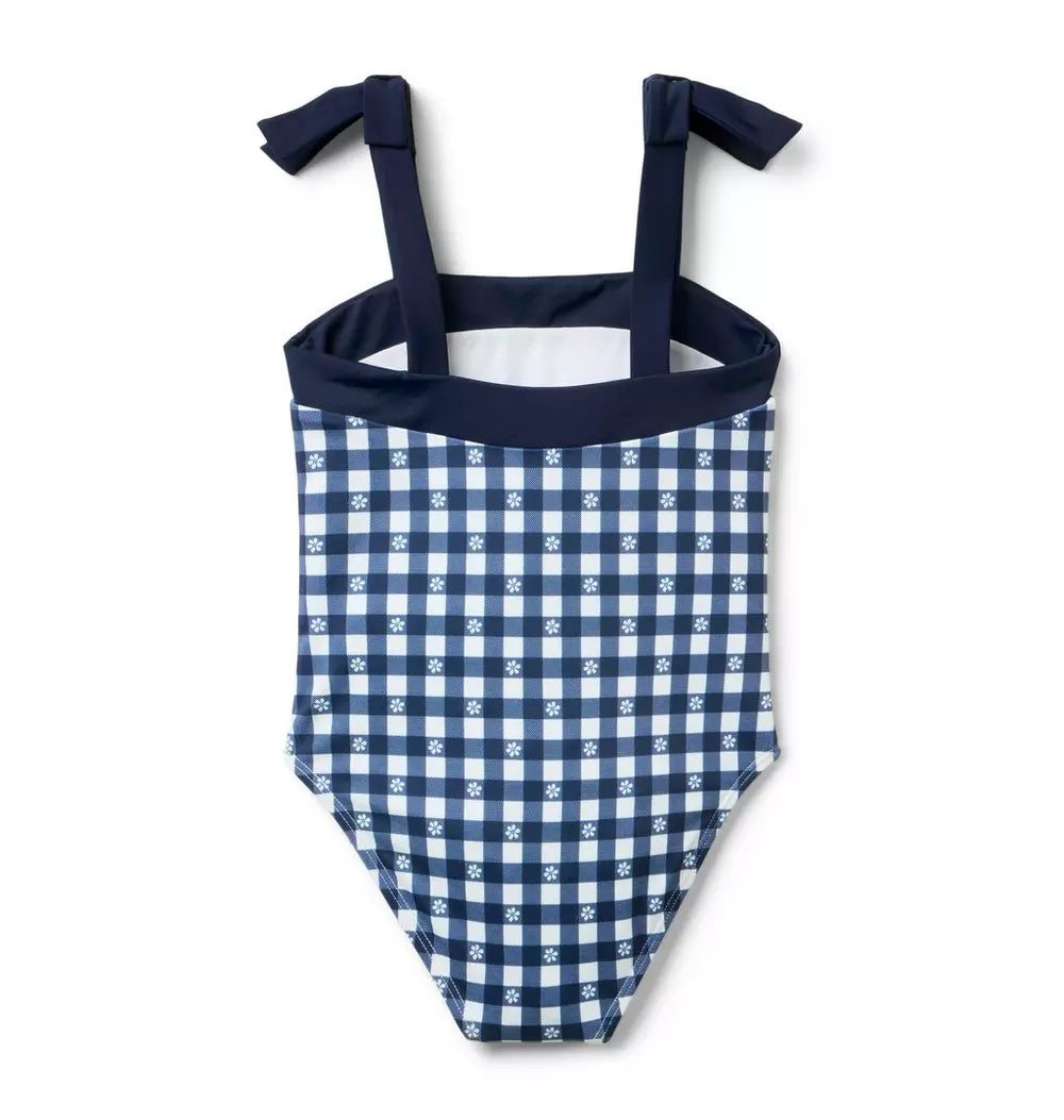 JANIE & JACK NIÑA VESTIDO DE BAÑO NAVY
